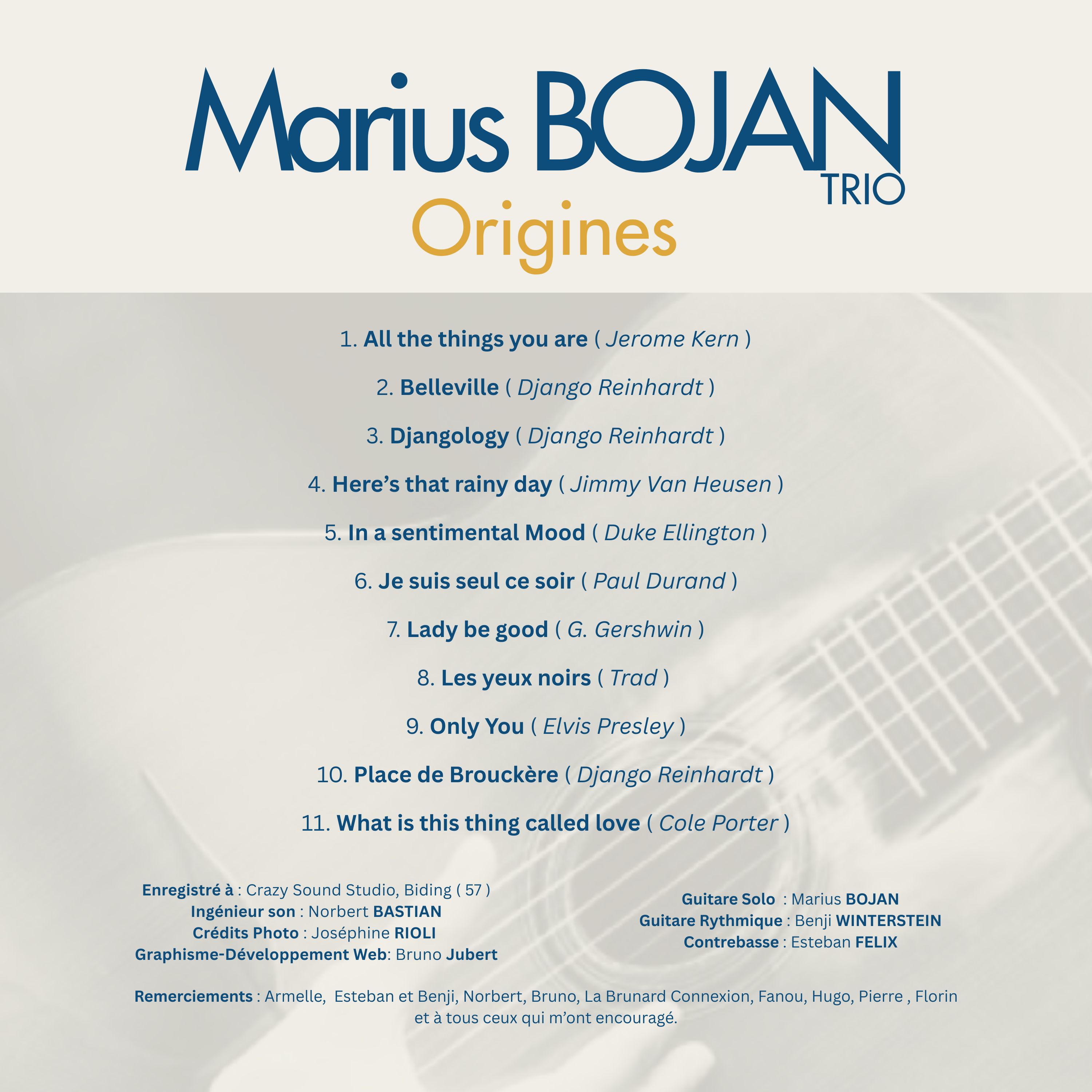 Verso Album Origines